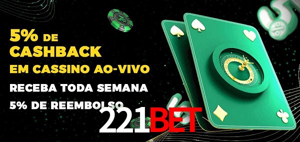 Promoções do cassino ao Vivo 221bet